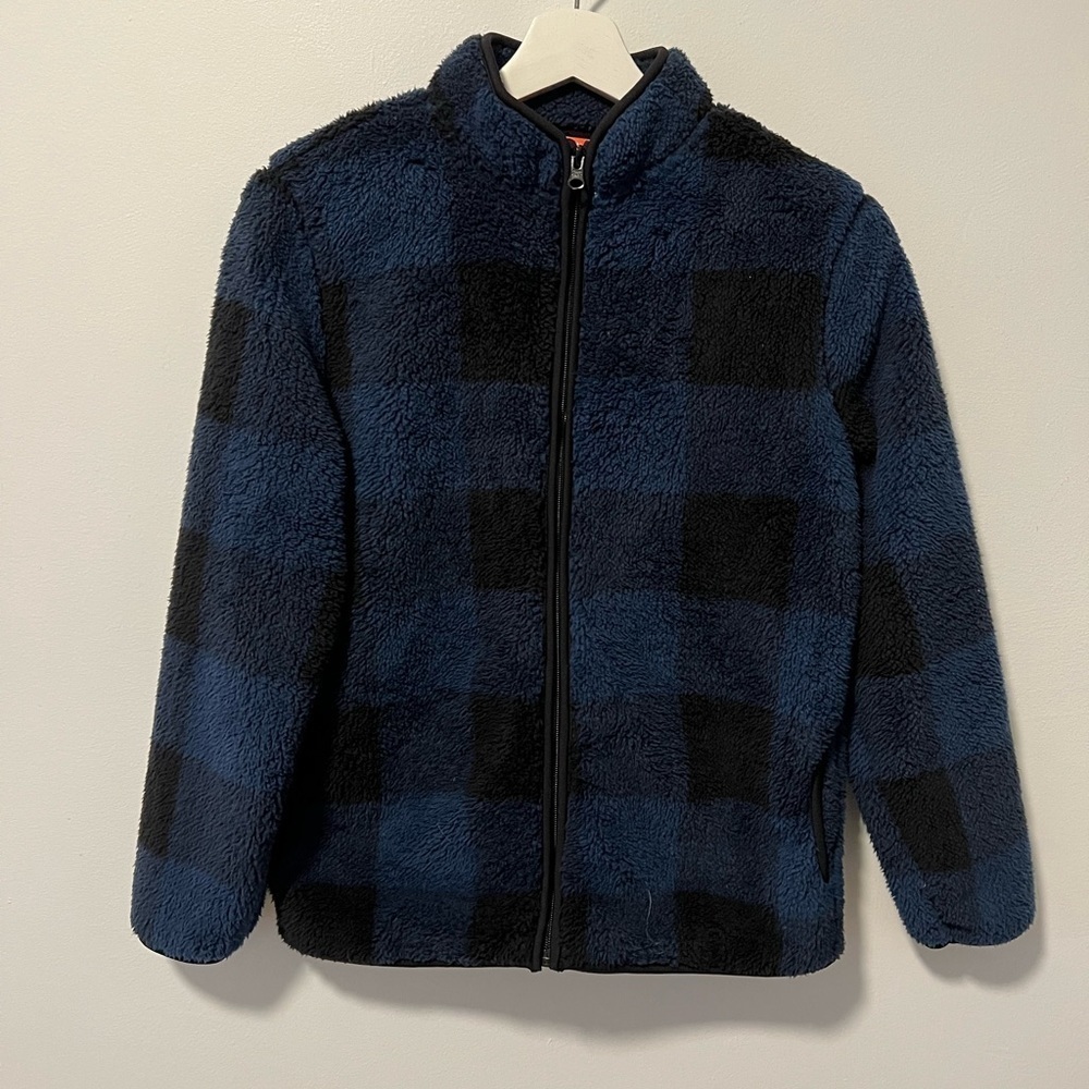 Joe Fresh Plaid Fuzzy Sherpa Jacket NWOT